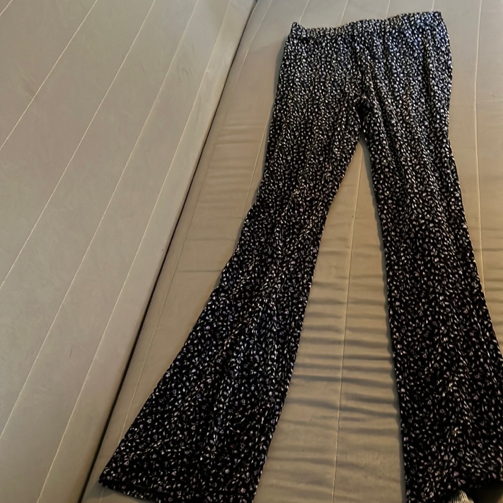 Flare floral print pants